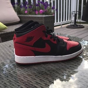 “Banned 2020” Red and black jordan 1’s